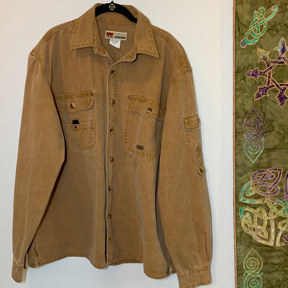 Men’s Kakadu Traders Australia canvas button down shirt